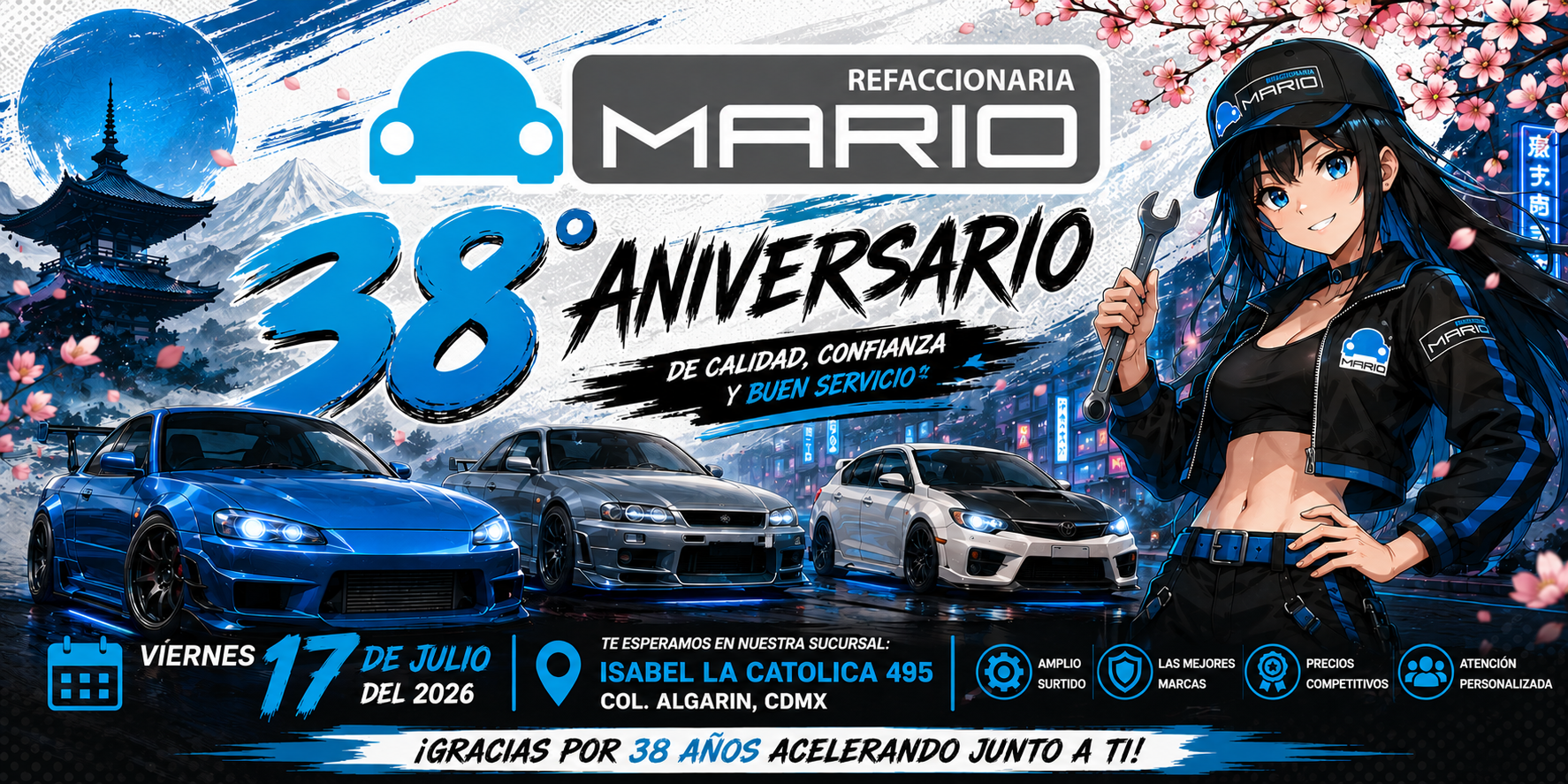 38 Aniversario Refaccionaria Mario